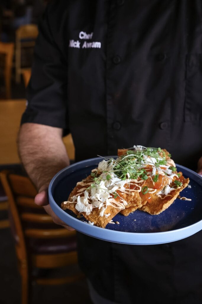 Crab Wonton Nachos